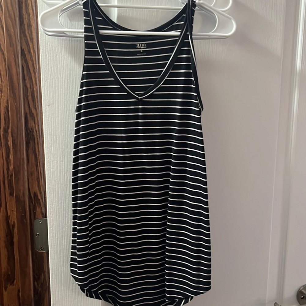 Striped Black & White Tank Top